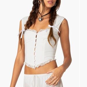 Elegant White Lace Corset by [Brand]